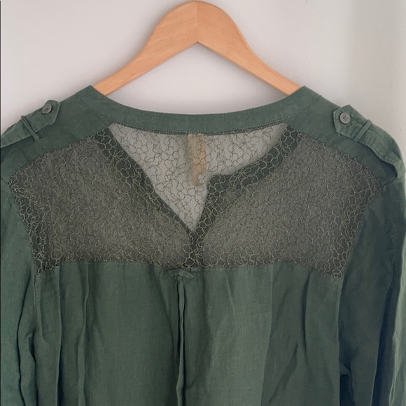 COPY - Free People olive/ army green button down blouse - Picture 7 of 7